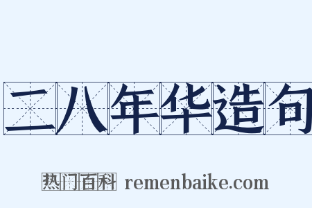 二八年华造句是什么意思的图片